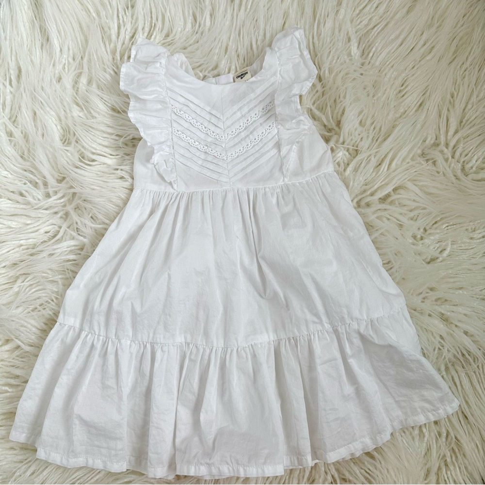 OshKosh B'gosh White Ruffle Tiered Cotton Dress